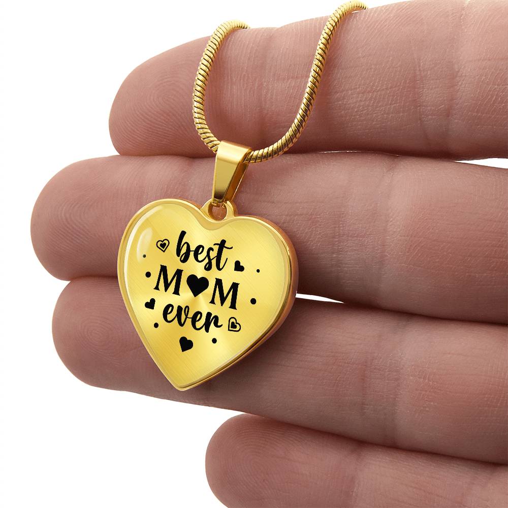 Luxury Graphic Heart Necklace - Best Mom Ever