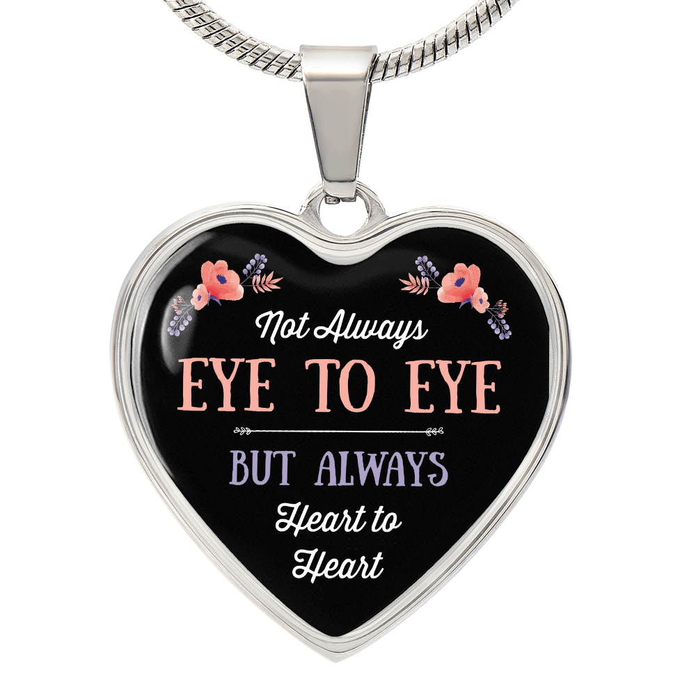 Luxury Graphic Heart Necklace - Eye to Eye heart