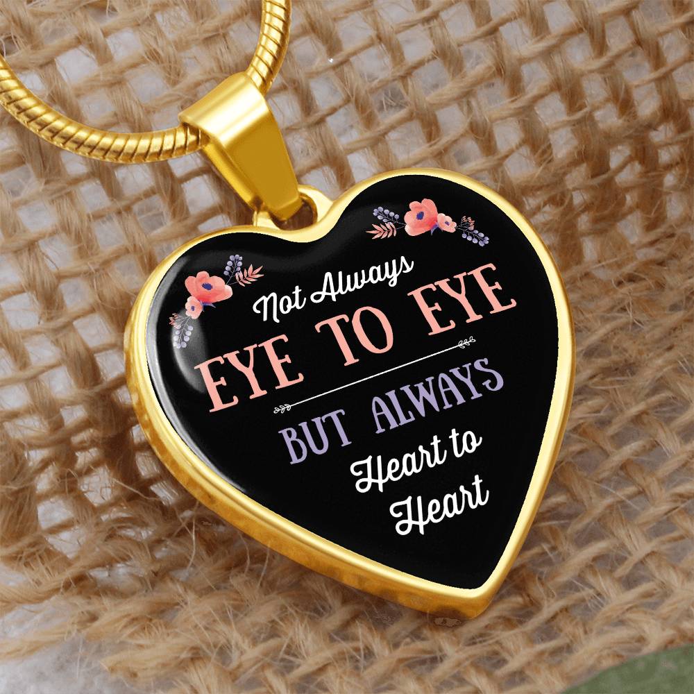 Luxury Graphic Heart Necklace - Eye to Eye heart