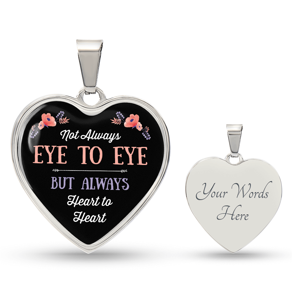 Luxury Graphic Heart Necklace - Eye to Eye heart