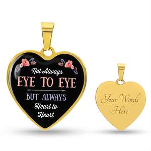 Luxury Graphic Heart Necklace - Eye to Eye heart