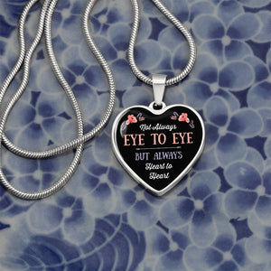 Luxury Graphic Heart Necklace - Eye to Eye heart