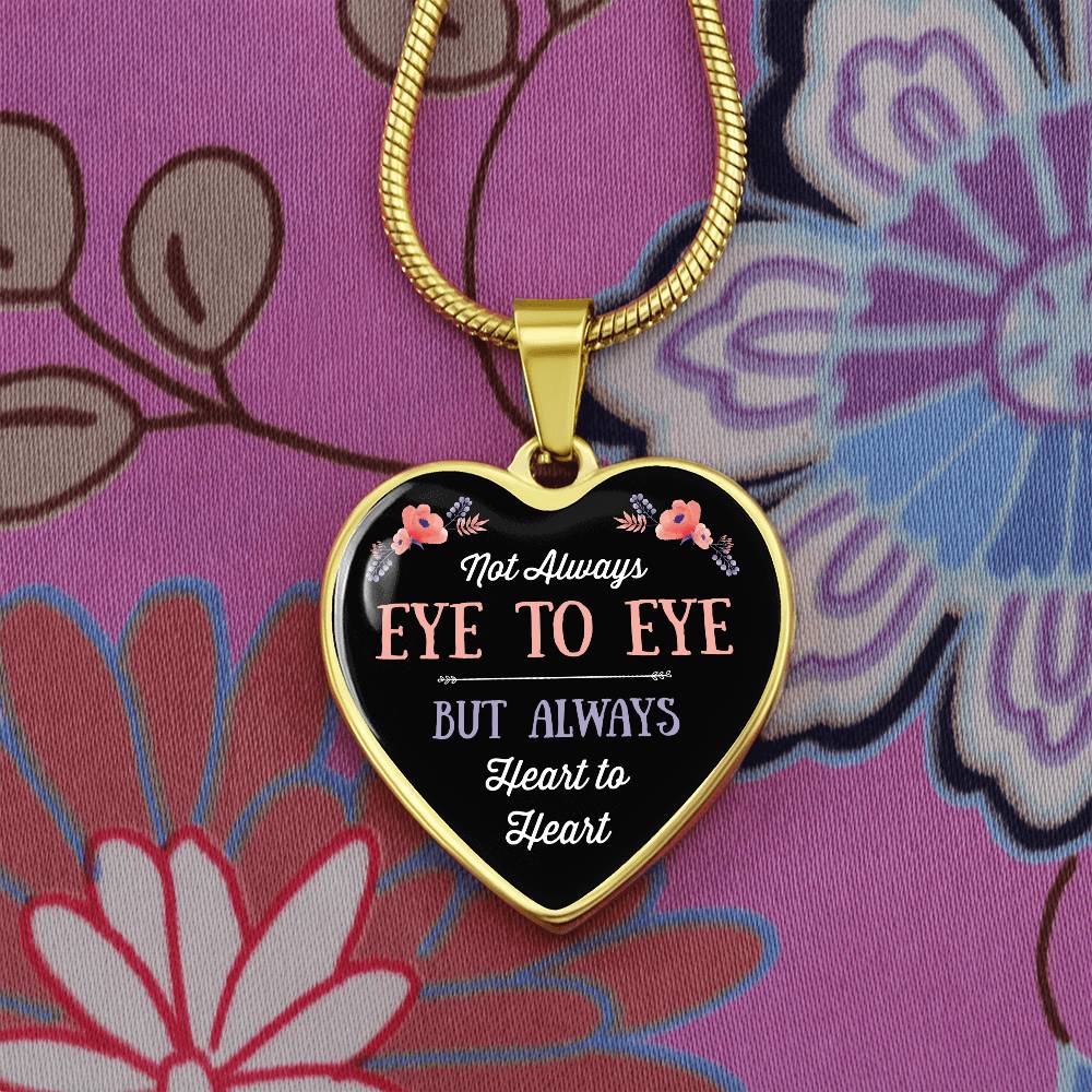 Luxury Graphic Heart Necklace - Eye to Eye heart