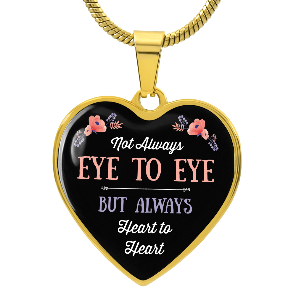 Luxury Graphic Heart Necklace - Eye to Eye heart