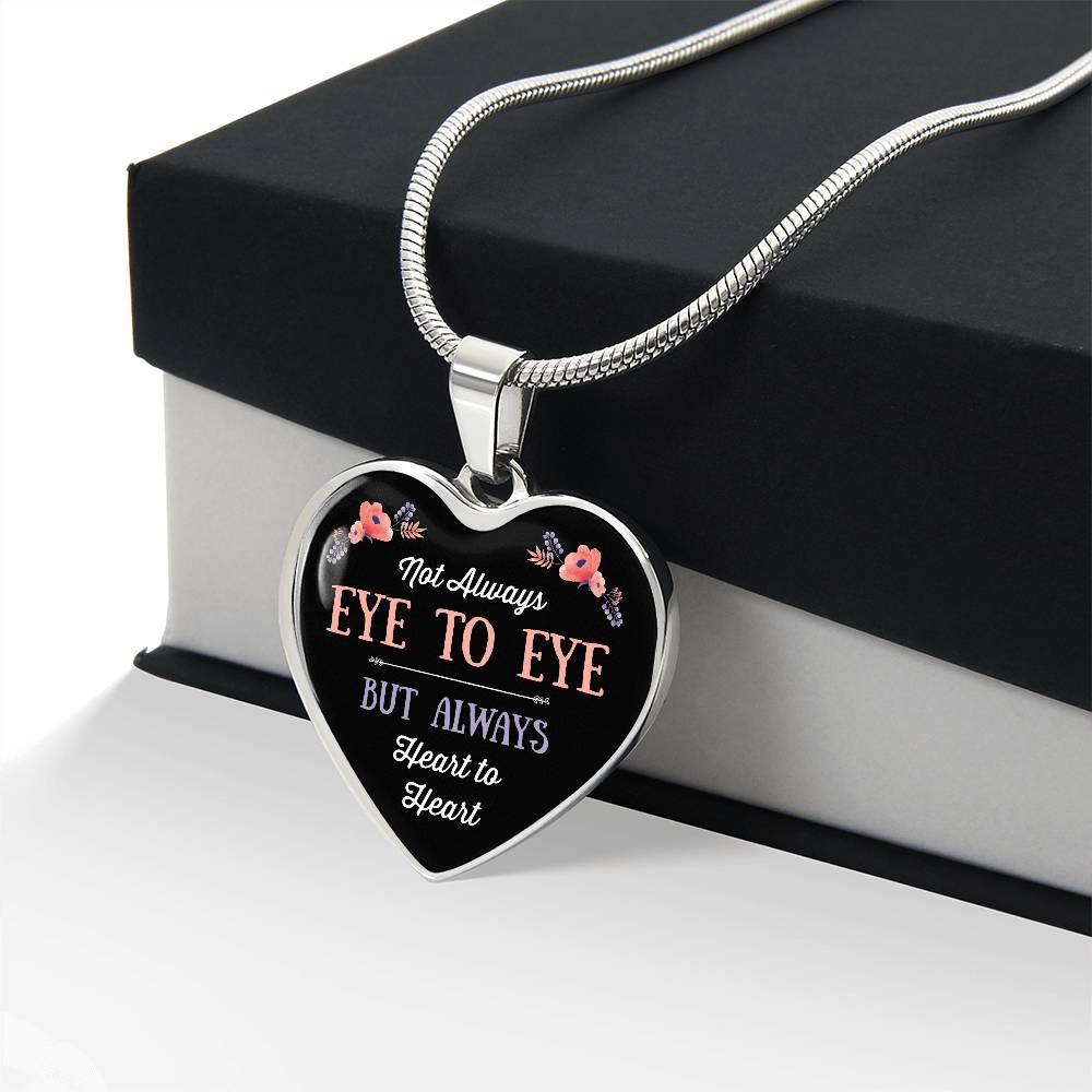 Luxury Graphic Heart Necklace - Eye to Eye heart