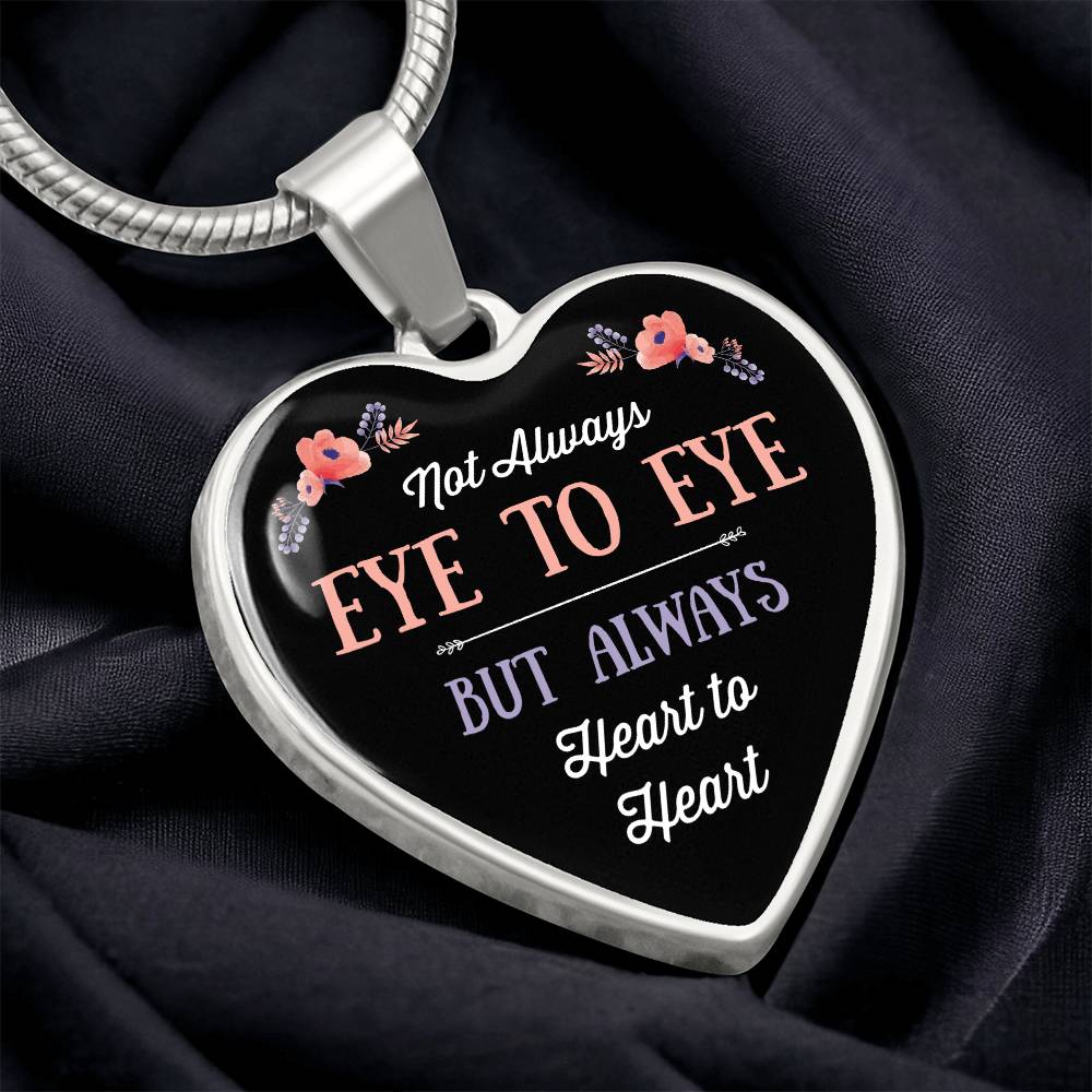 Luxury Graphic Heart Necklace - Eye to Eye heart