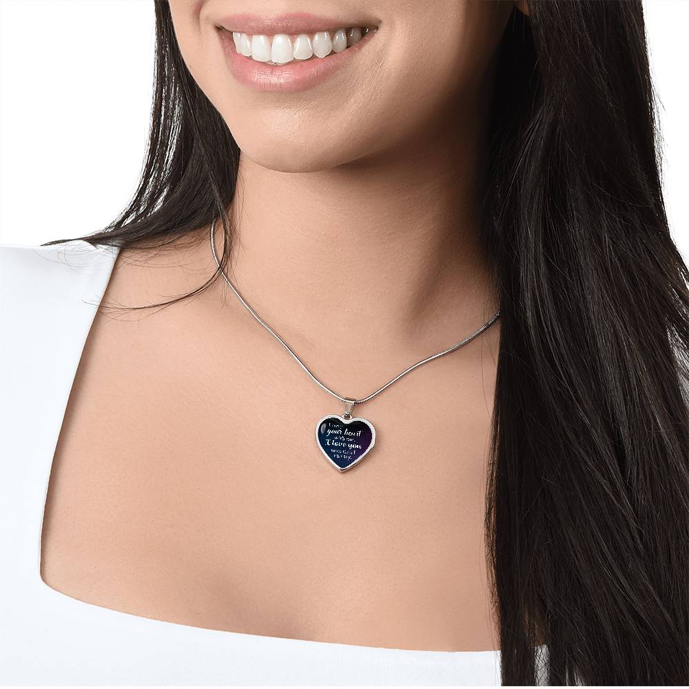 Luxury Graphic Heart Necklace - I carry your heart