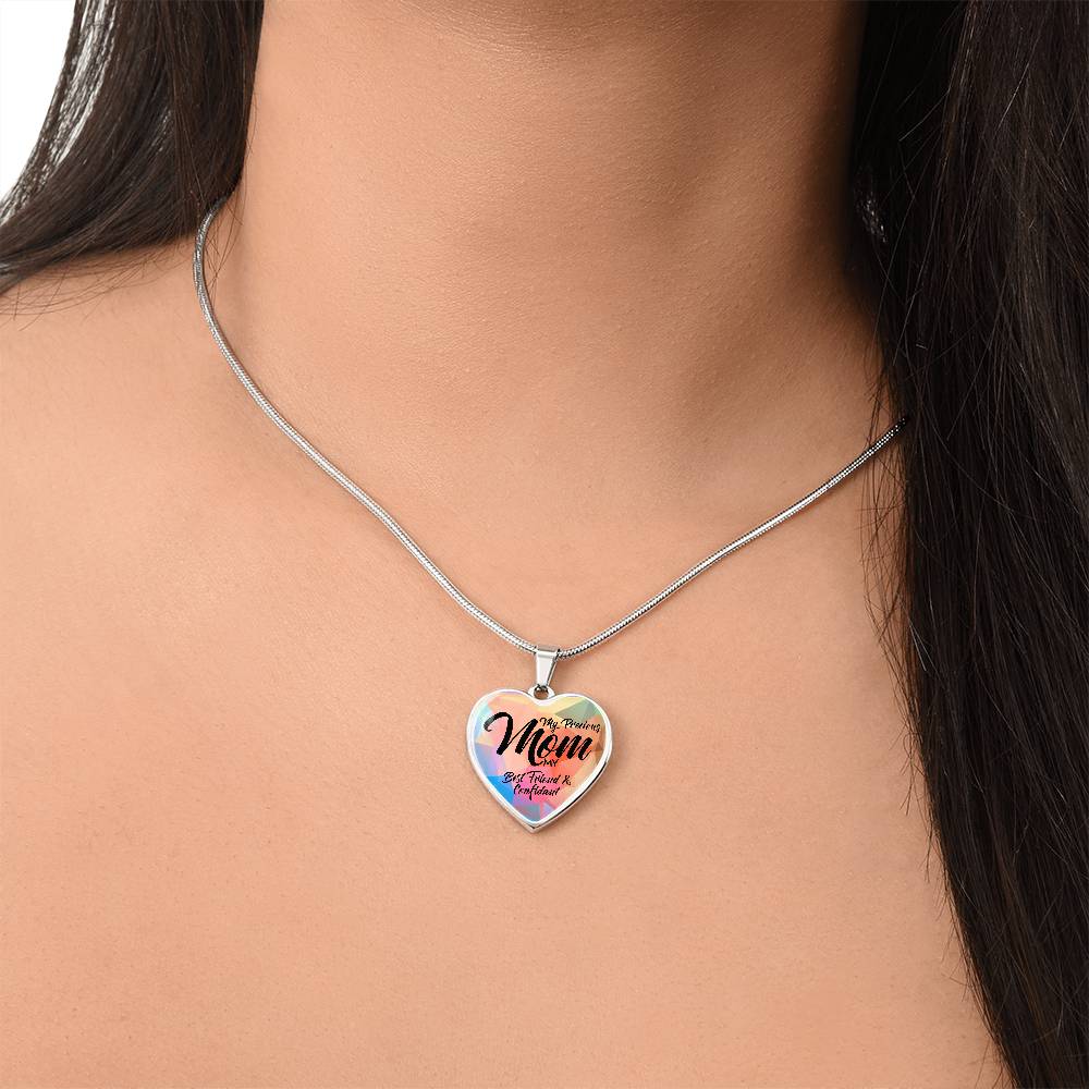 Luxury Graphic Heart Necklace - Mom