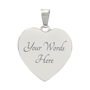 Luxury Graphic Heart Necklace - Mom