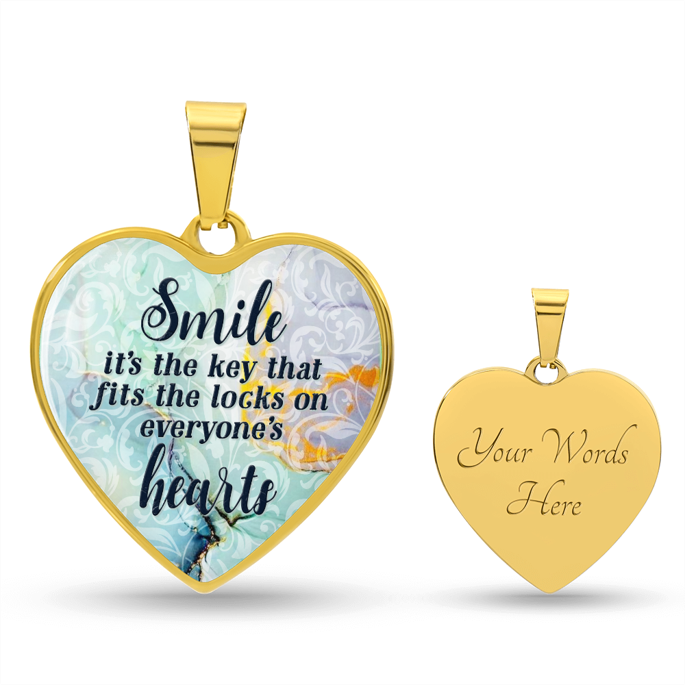 Luxury Graphic Heart Necklace - Smile