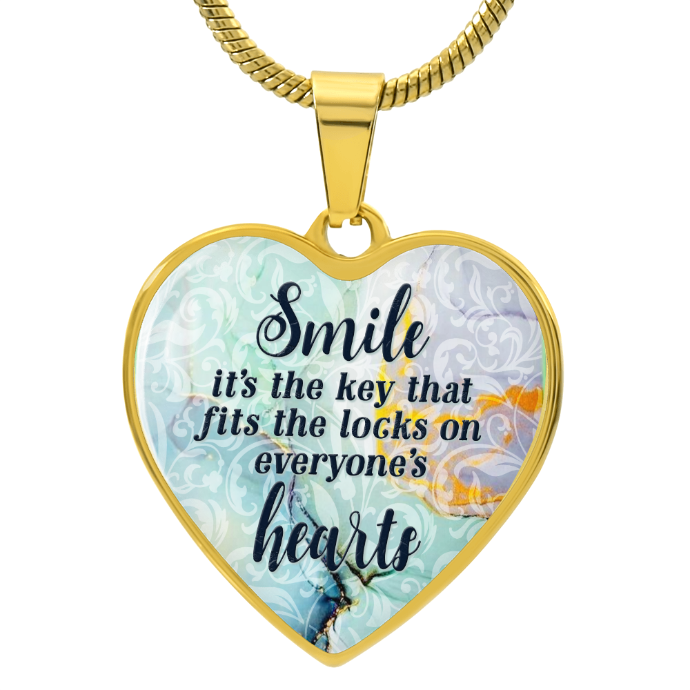 Luxury Graphic Heart Necklace - Smile