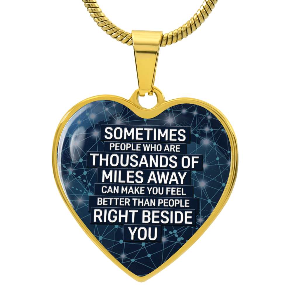 Luxury Graphic Heart Necklace - Sometimes people