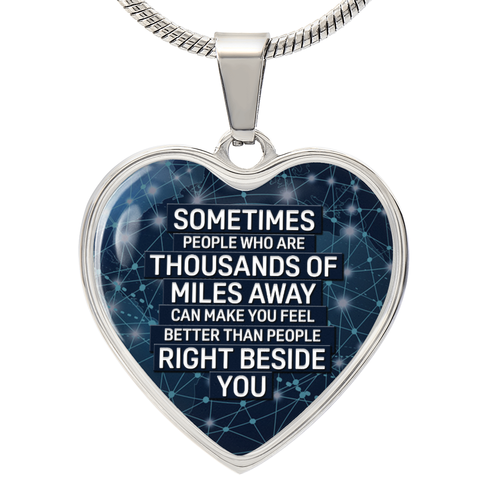 Luxury Graphic Heart Necklace - Sometimes people