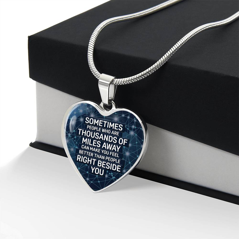 Luxury Graphic Heart Necklace - Sometimes people