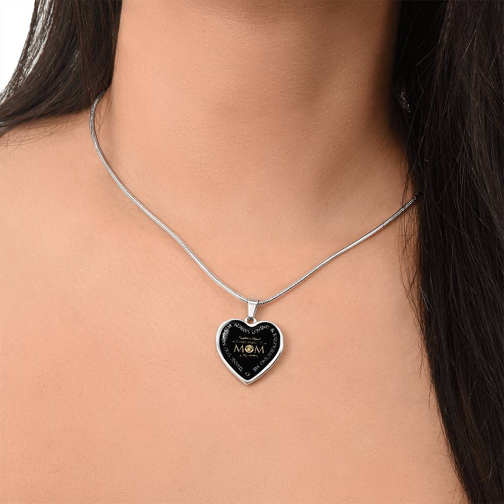 Luxury Graphic Heart Necklace - To My Amazing Mom