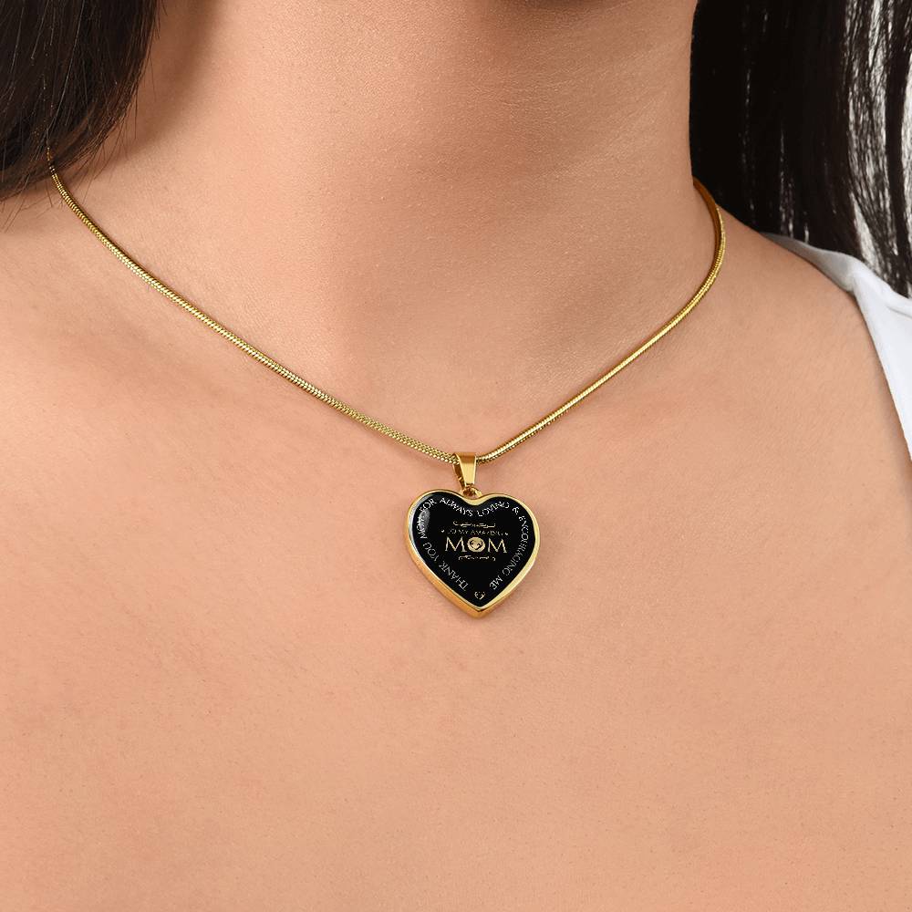 Luxury Graphic Heart Necklace - To My Amazing Mom