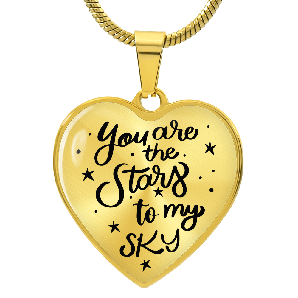 Luxury Graphic Heart Necklace - You are the stars to my sky