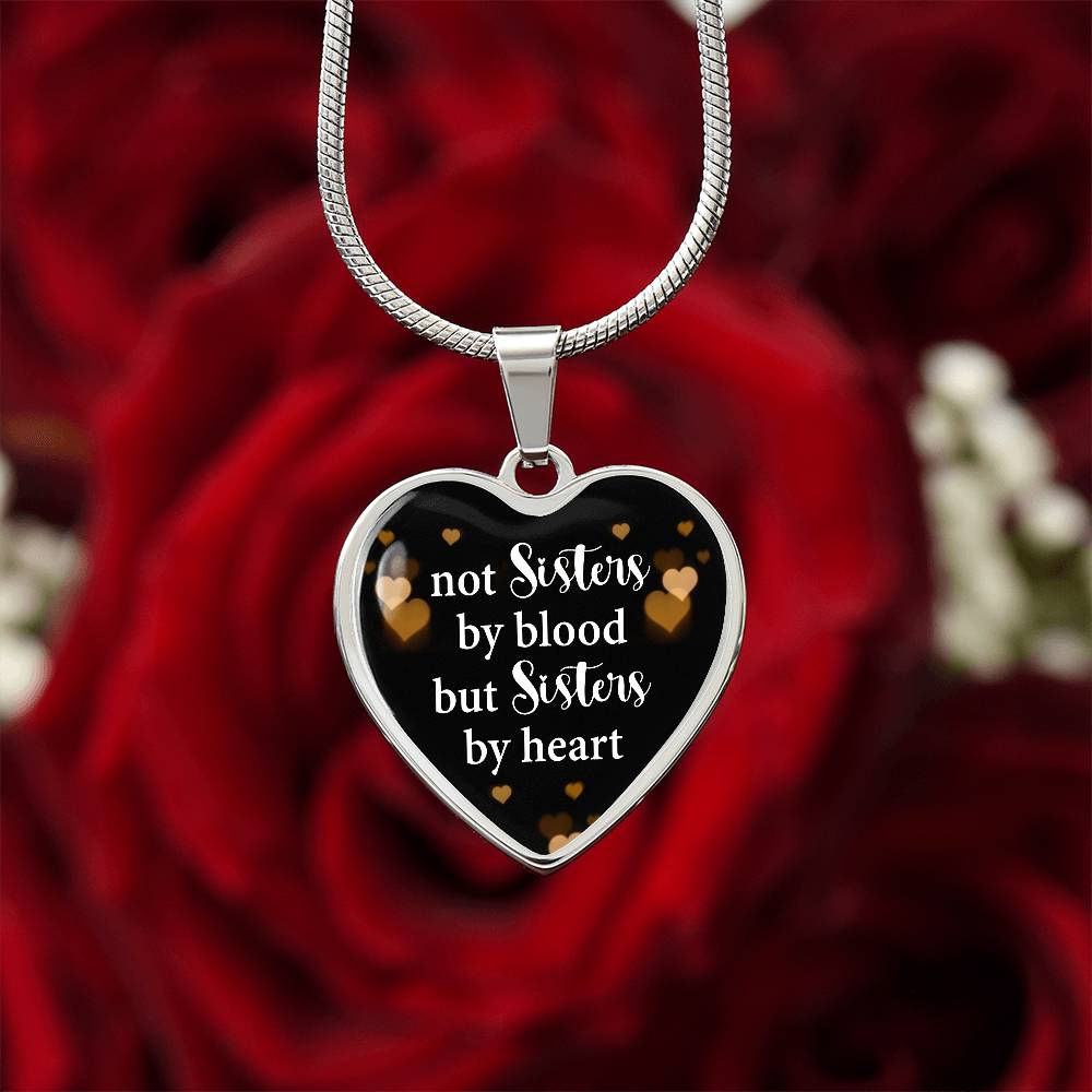 Luxury Graphic Heart Necklace - not sister by blood