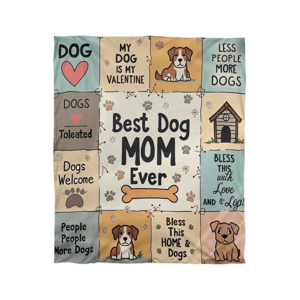 Mink Touch Fleece Blanket - Best Dog Mom