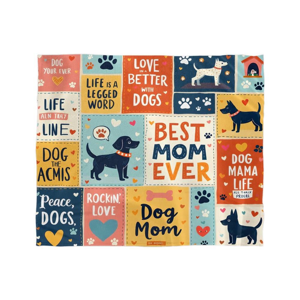 Mink Touch Fleece Blanket - Best Dog Mom Ever