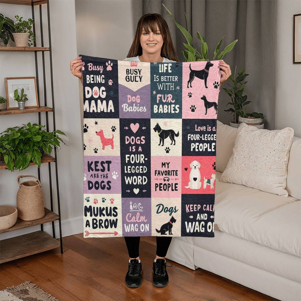 Mink Touch Fleece Blanket - Dog Mama