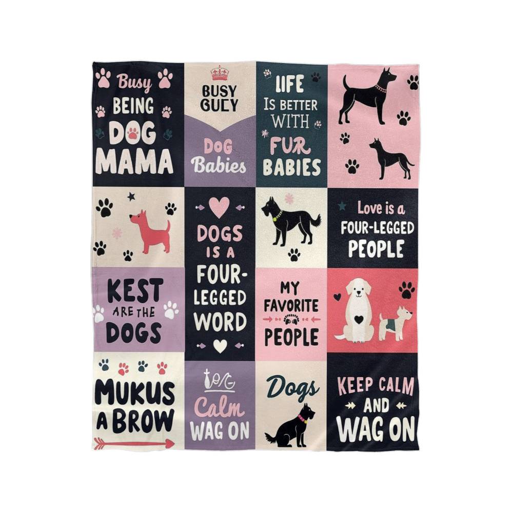 Mink Touch Fleece Blanket - Dog Mama