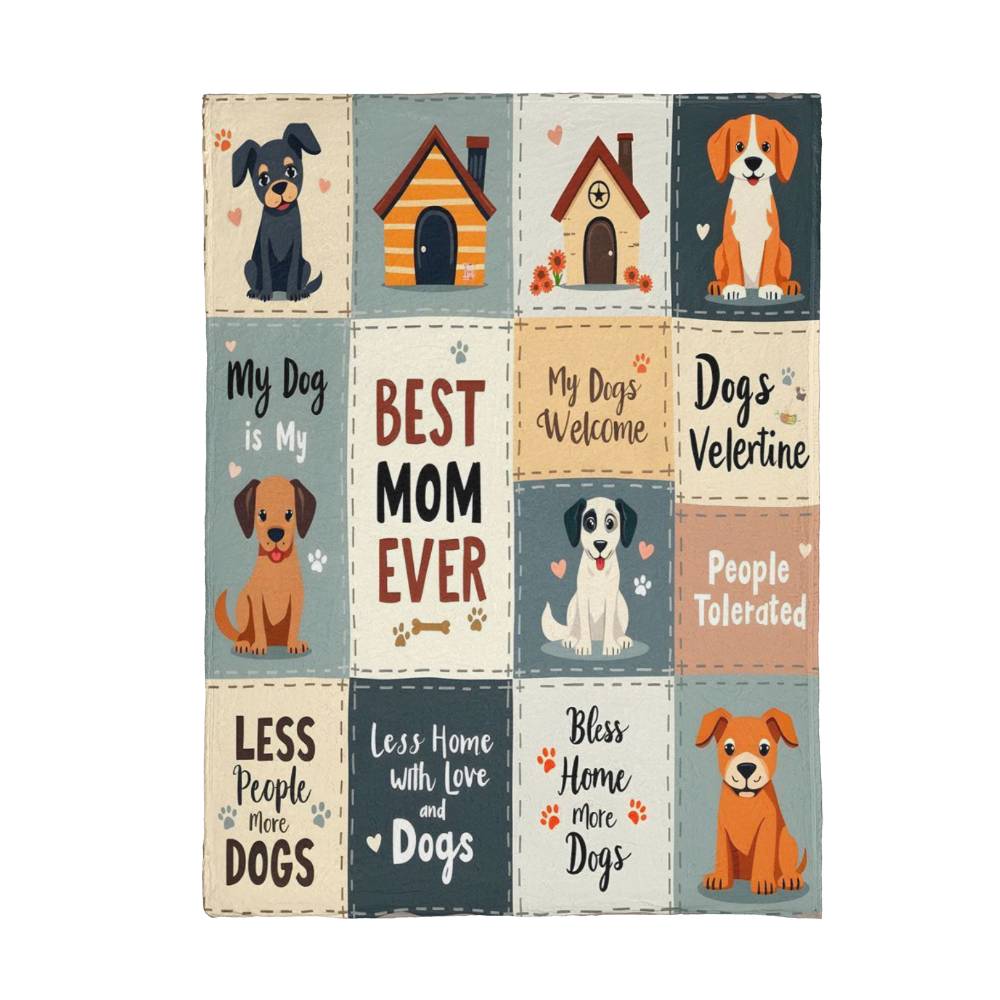 Mink Touch Fleece Blanket - Dog Mom