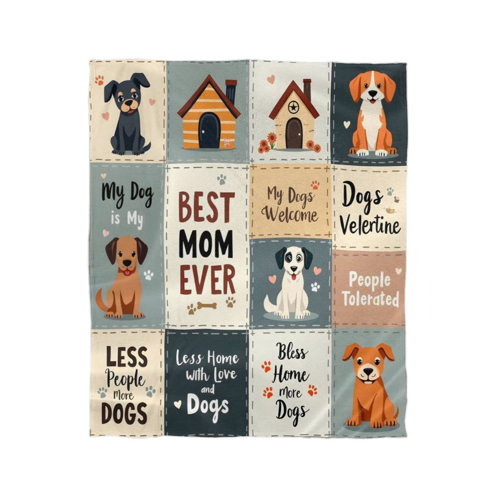 Mink Touch Fleece Blanket - Dog Mom