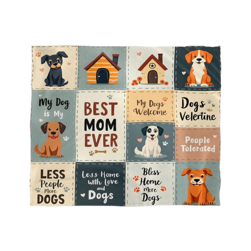 Mink Touch Fleece Blanket - Dog Mom