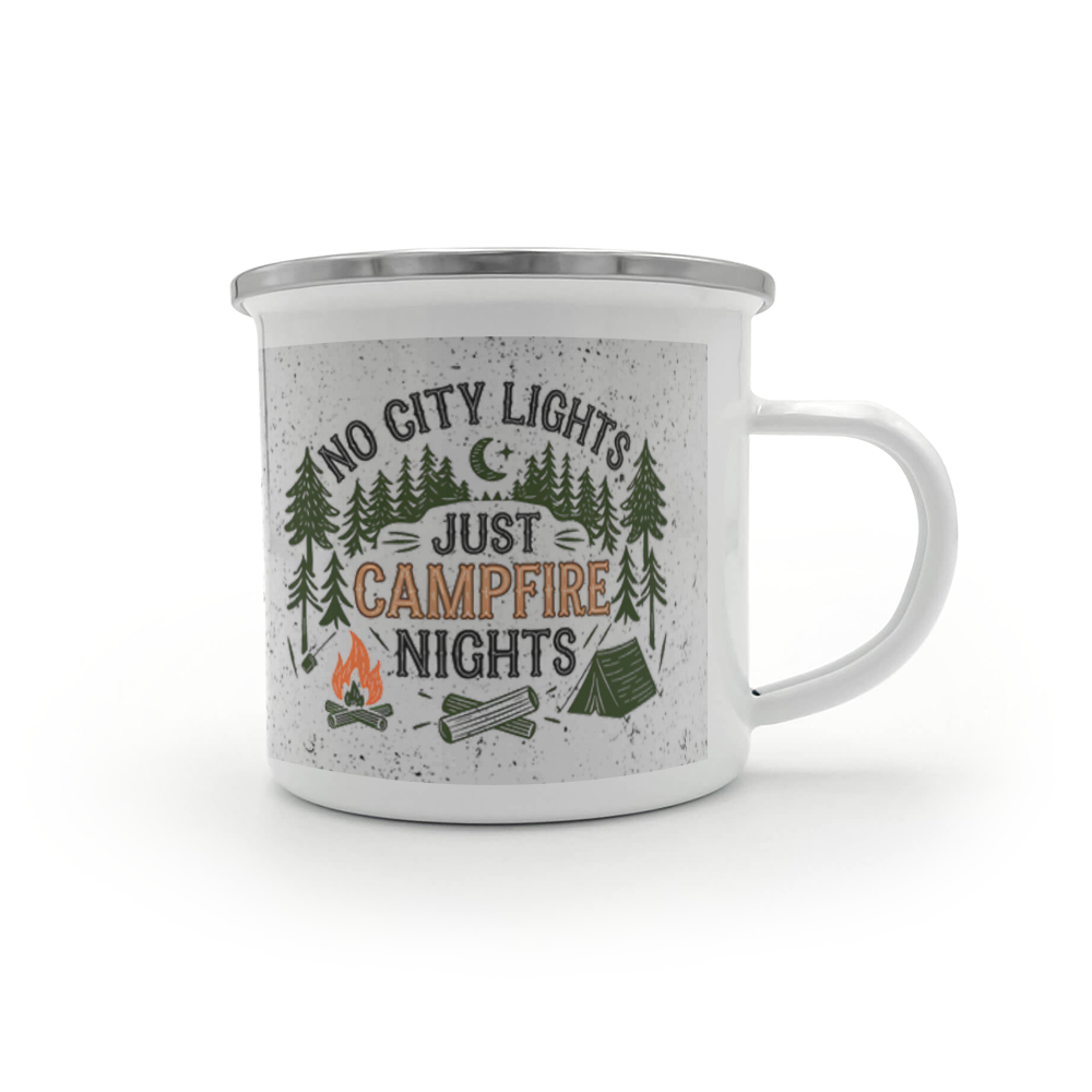 No city light-Enamel Camping Mug