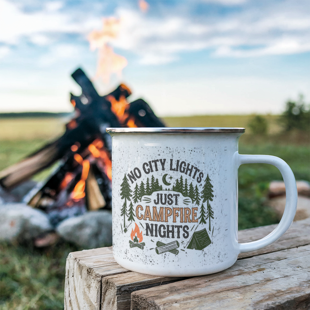 No city light-Enamel Camping Mug