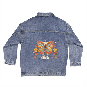 Oversized Women's DTG Denim Jacket - Free Spirit