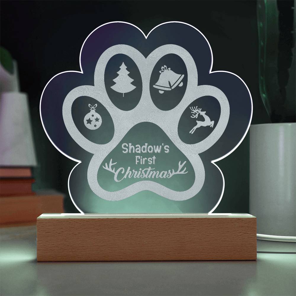 Personalised Acrylic Paw Plaque