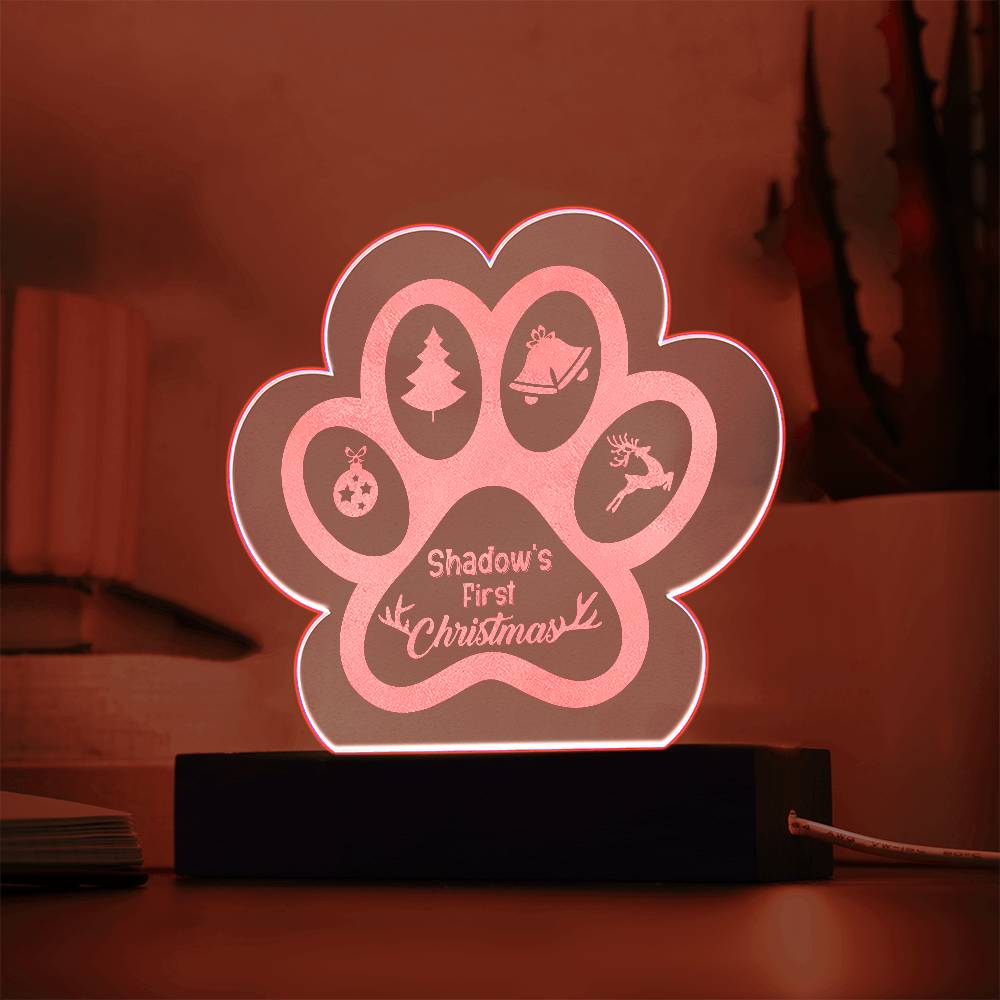 Personalised Acrylic Paw Plaque