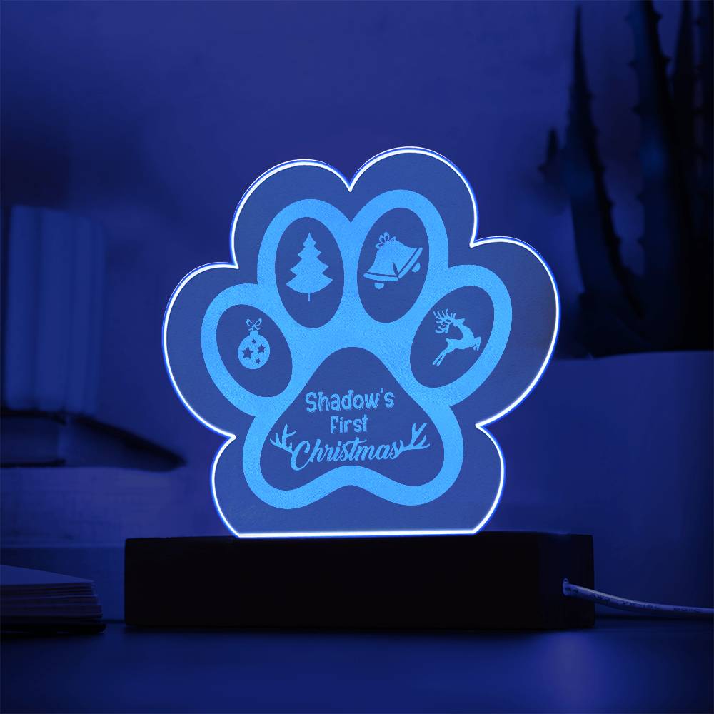 Personalised Acrylic Paw Plaque