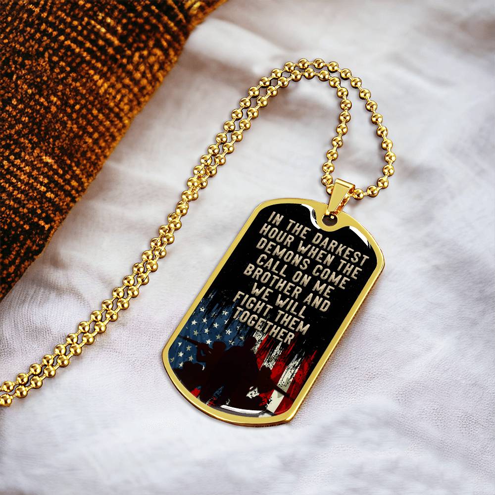 Personalised Dog Tag - In the darkest hour