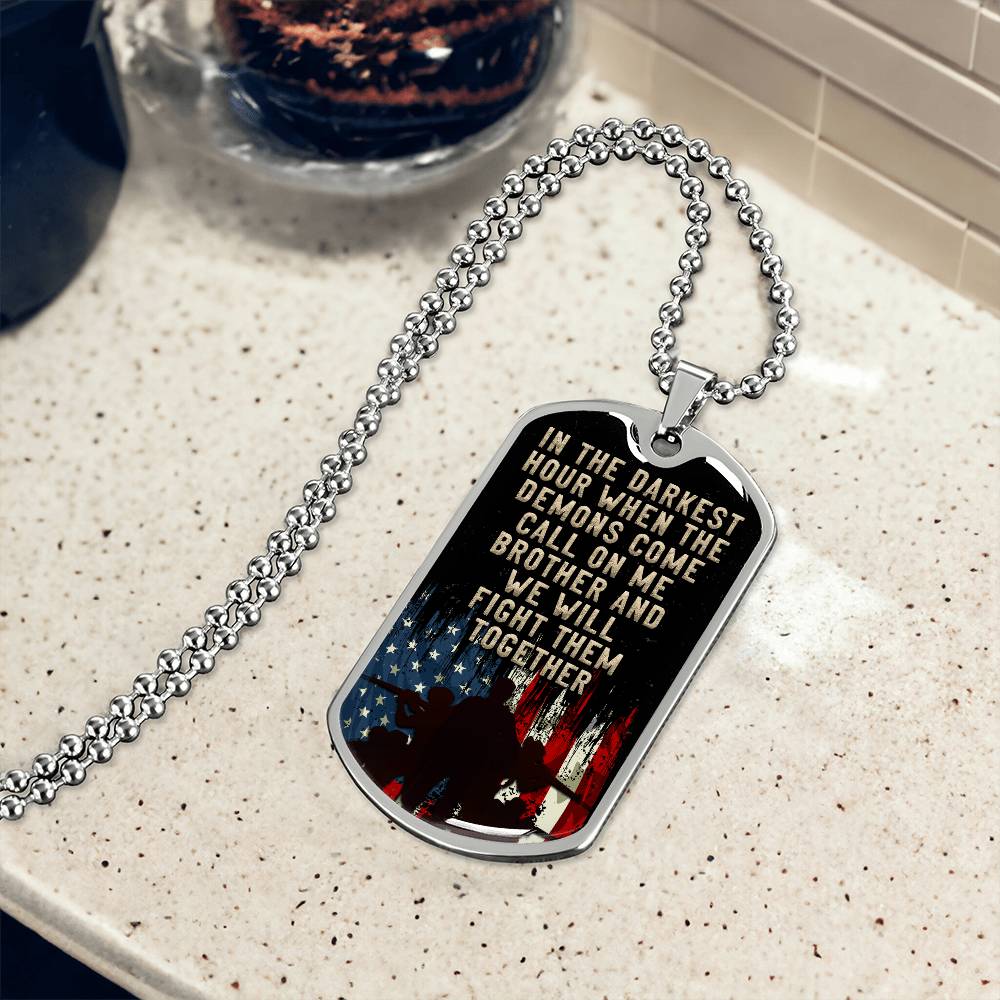 Personalised Dog Tag - In the darkest hour