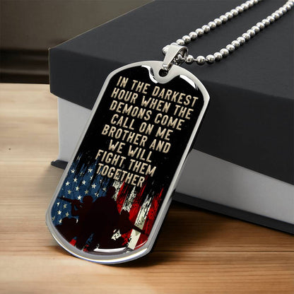 Personalised Dog Tag - In the darkest hour