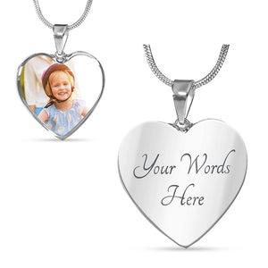 Personalised Heart Necklace with Engraving