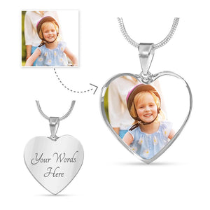 Personalised Heart Necklace with Engraving