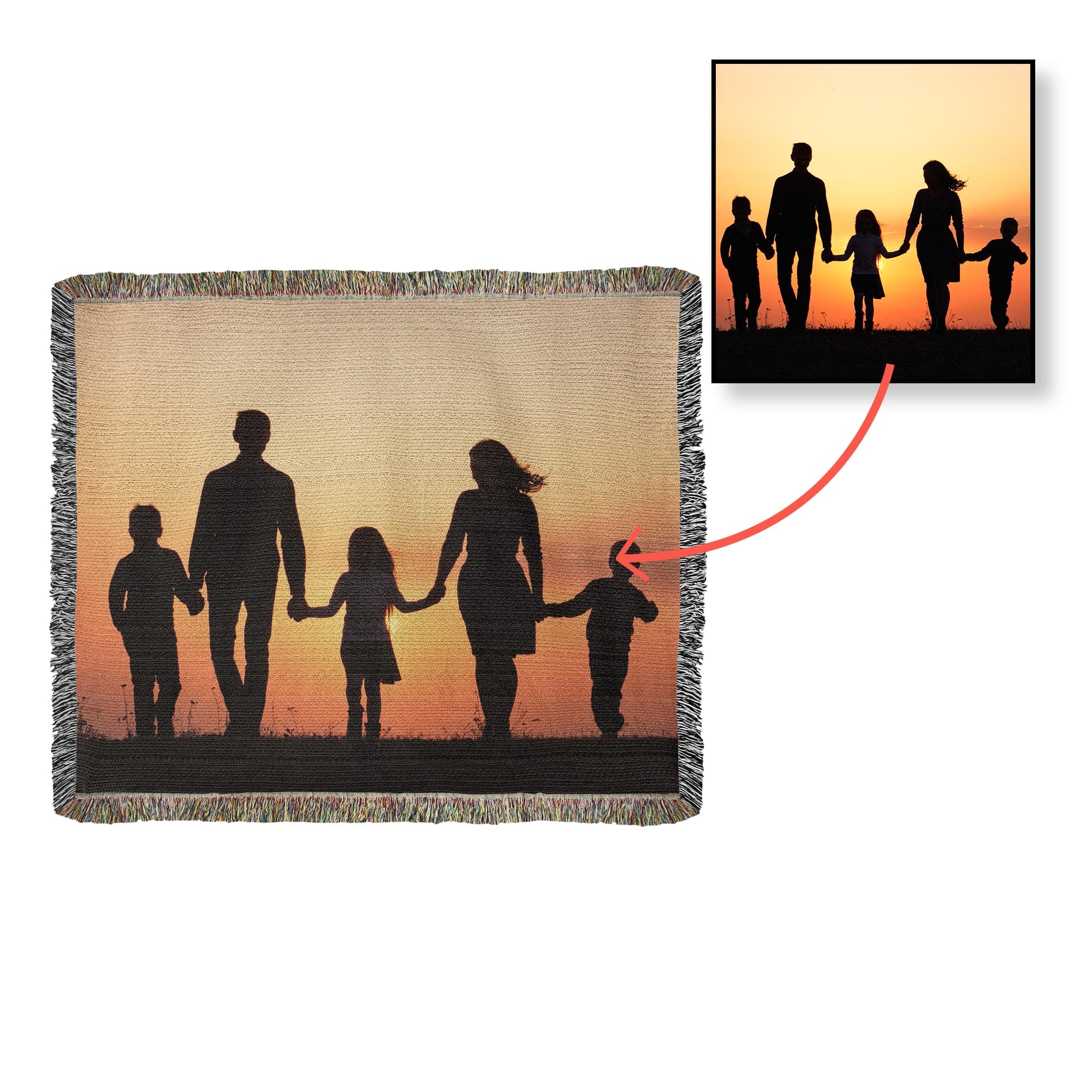 Personalised Heirloom Photo Woven Blanket