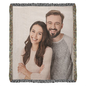 Personalised Heirloom Photo Woven Blanket (Portrait)