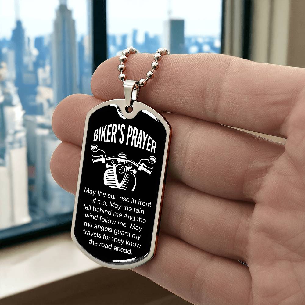 Personalized Dog Tag -Biker's Prayer