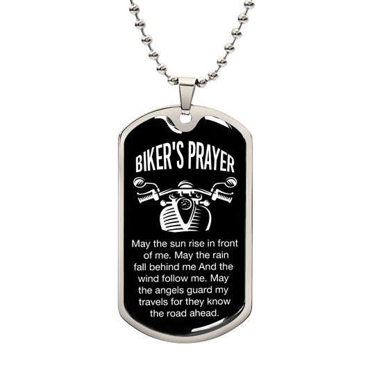 Personalized Dog Tag -Biker's Prayer