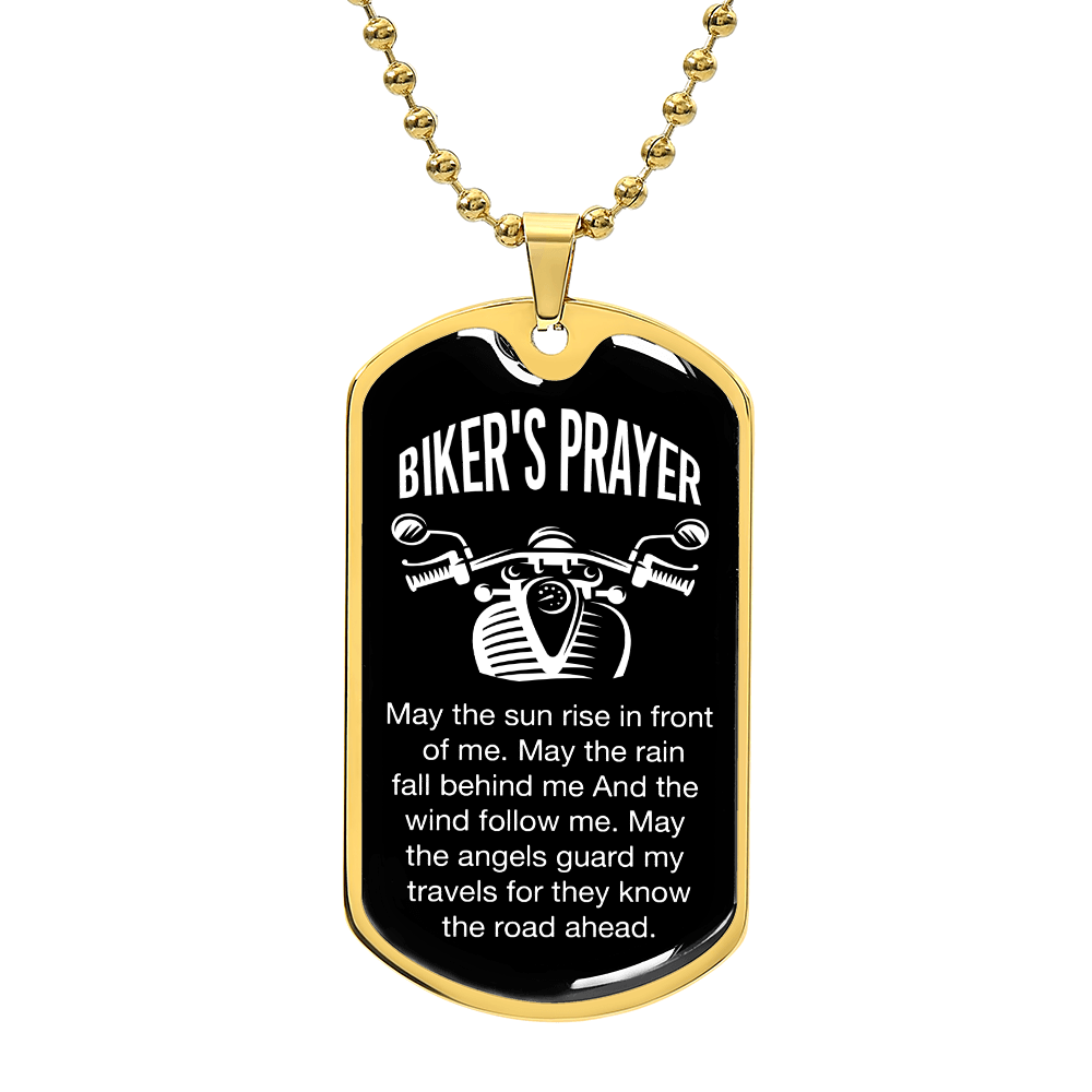 Personalized Dog Tag -Biker's Prayer