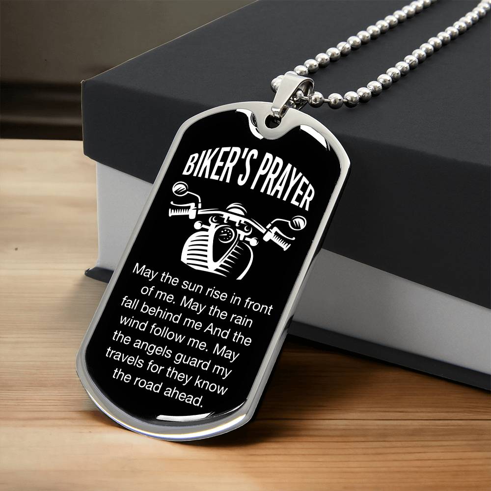 Personalized Dog Tag -Biker's Prayer