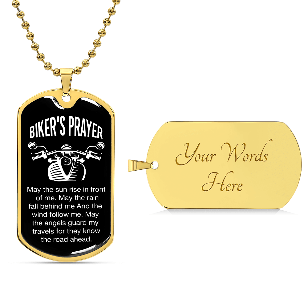 Personalized Dog Tag -Biker's Prayer