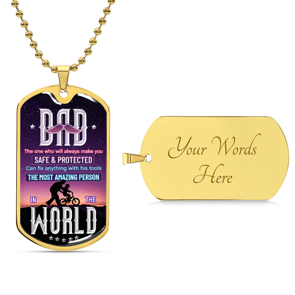 Personalized Dog Tag - DAD the one