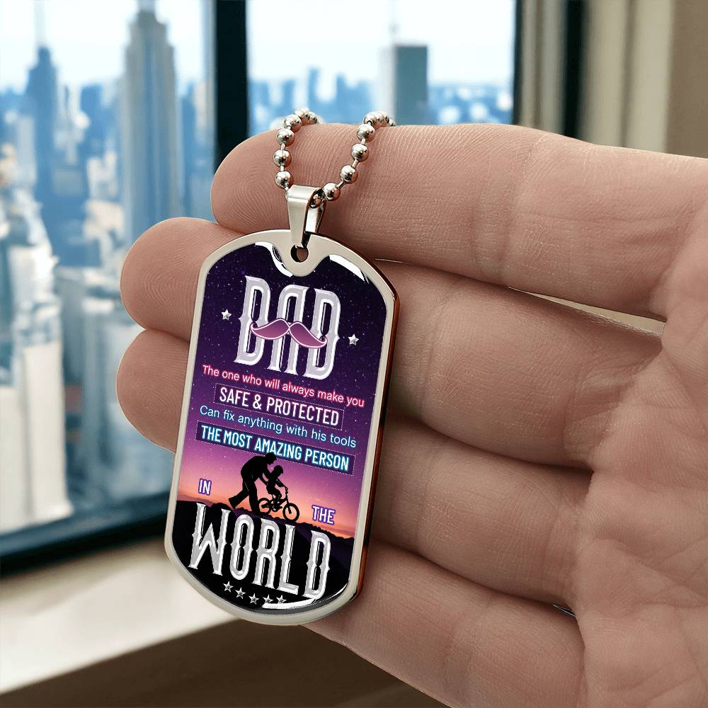 Personalized Dog Tag - DAD the one