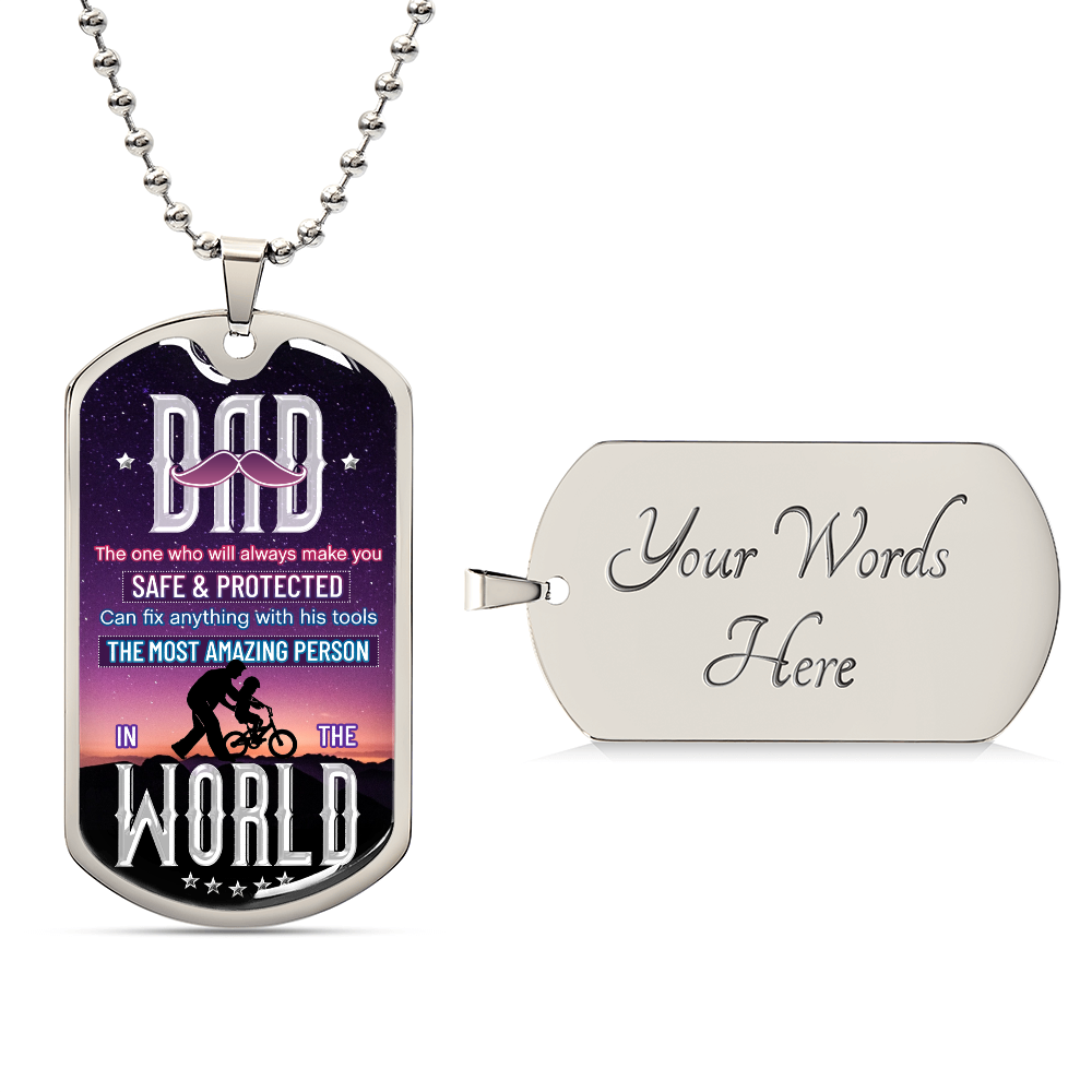 Personalized Dog Tag - DAD the one